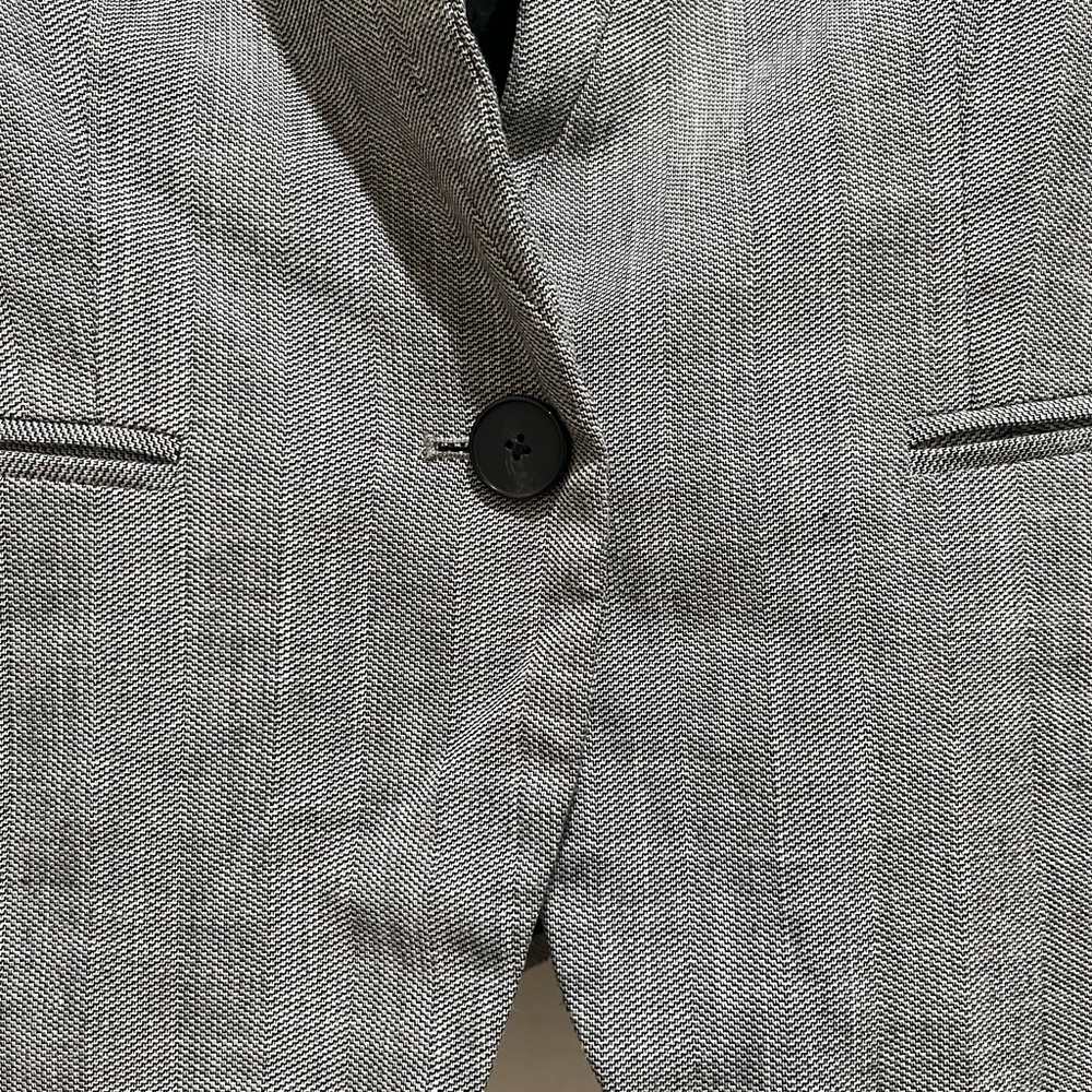 Zara Basic Collection Grey Black Lined Blazer Car… - image 3